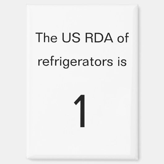 US RDA Minimalist Refrigerator マグネット (正面)