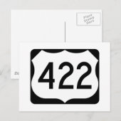 US Route 422標識 ポストカード (正面/裏面)
