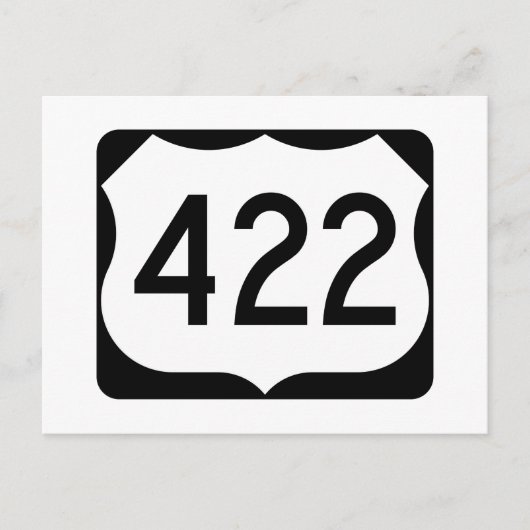 US Route 422標識 ポストカード (正面)