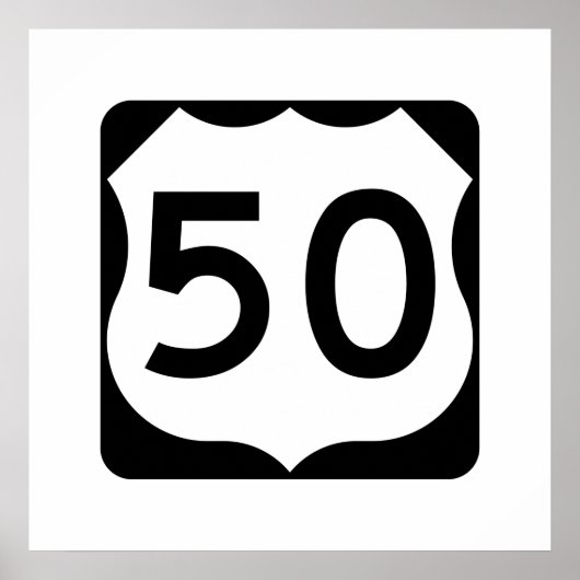US Route 50標識 ポスター (正面)
