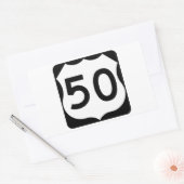 US Route 50標識 長方形シール (封筒)