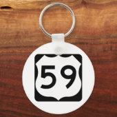 US Route 59標識 キーホルダー (正面)
