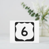 US Route 6標識 ポストカード (スタンド正面)