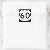 US Route 60標識 スクエアシール (バッグ)