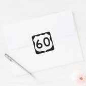 US Route 60標識 スクエアシール (封筒)