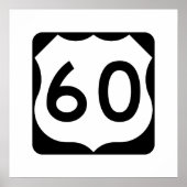 US Route 60標識 ポスター (正面)