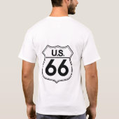 US Route 66 TシャツメンズTシャツ Tシャツ (裏面)