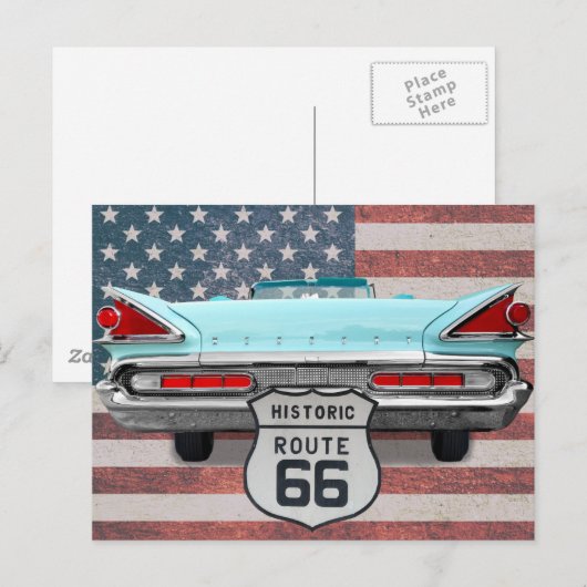 US Route 66 Travel Postcard ポストカード (正面/裏面)