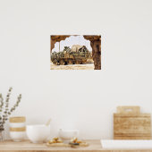 US Soldiers conduct a combat patrol in Afghanis ポスター (キッチン)