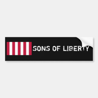 US_Sons_OfLiberty_9Stripes_Flagの自由の息子 バンパーステッカー