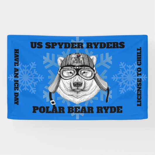 US SPYDER RYDERS - シロクマRydeバナー 横断幕 (横)