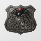 US Spyder Ryders - デカール 抽象的なシールド ダーク ウィンドウサイン (シート)