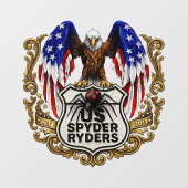 US Spyder Ryders - Decal Eagle ウィンドウサイン (シート)