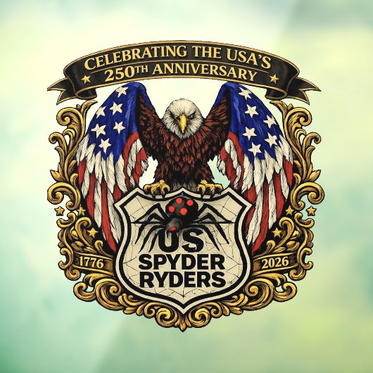US Spyder Ryders - Decal USA 250th ウィンドウサイン (シート3)