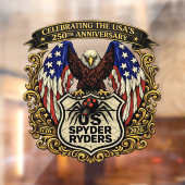 US Spyder Ryders - Decal USA 250th ウィンドウサイン (シート2)