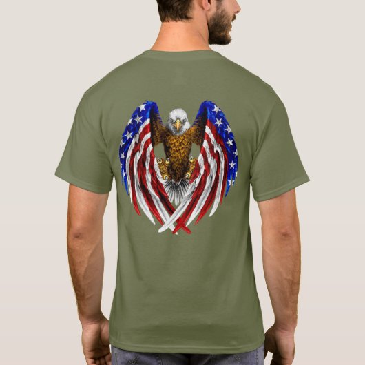 US Spyder Ryders - Eagle Flag Logo Back Tシャツ (裏面)