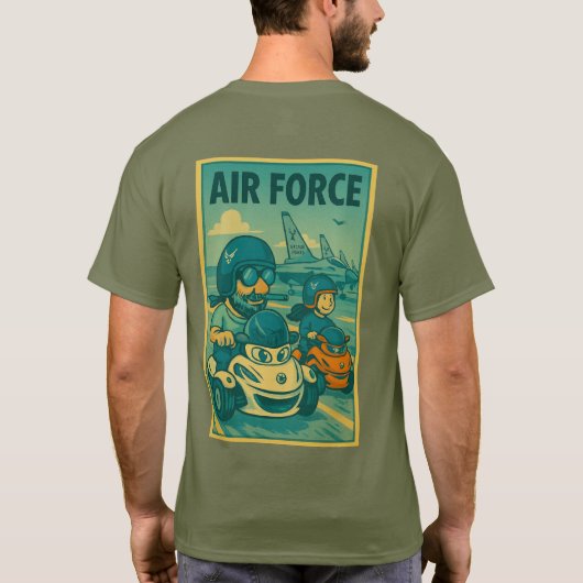 US Spyder Ryders - Poster Go Airforce Tシャツ (裏面)
