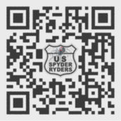 US Spyder Ryders - QR Code Vinyl Sticker シール (正面)