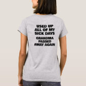 US Spyder Ryders - Sick Days Grandma Tシャツ (裏面)