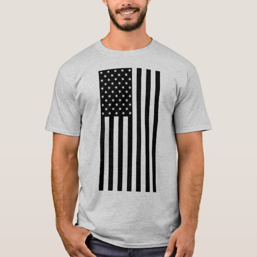 US Spyder Ryders - USAフラグbw縦向きフロント Tシャツ (正面)