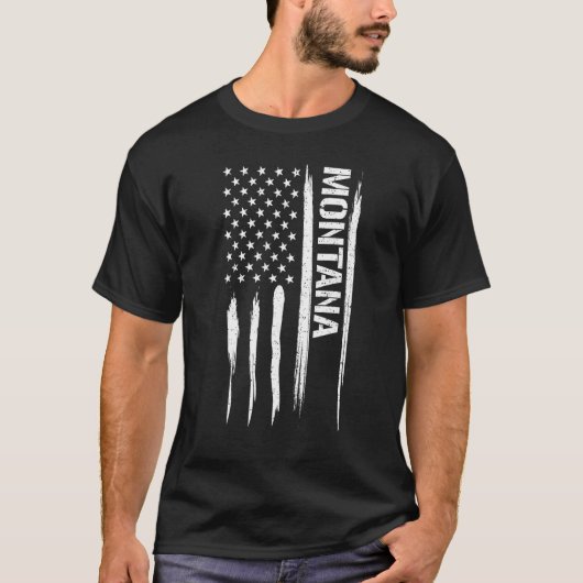 US State Montana - American Flag Sayings Tシャツ (正面)