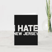Us State Souvenir I Hate New Jersey V-neck  カード (正面)