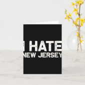 Us State Souvenir I Hate New Jersey V-neck  カード (黄色い花)