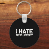 Us State Souvenir I Hate New Jersey V-neck キーホルダー (正面)
