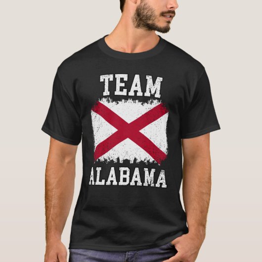 US STATES ALABAMA America Country and USA for Men Tシャツ (正面)
