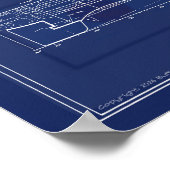 US Submarine Croaker Blueprint ポスター (角)