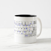US Tastaturbelegung ツートーンマグカップ (正面右)