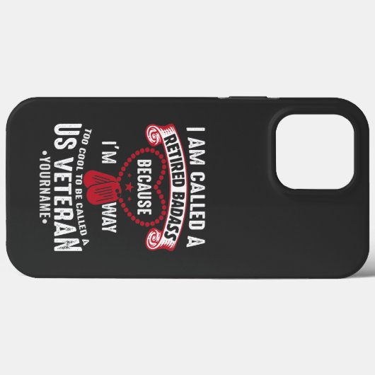 US Veteran Humor Retired Soldier Case-Mate iPhoneケース (裏面 (横))