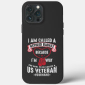 US Veteran Humor Retired Soldier Case-Mate iPhoneケース (裏面)