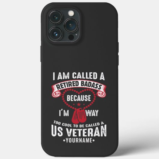 US Veteran Humor Retired Soldier Case-Mate iPhoneケース (裏面)