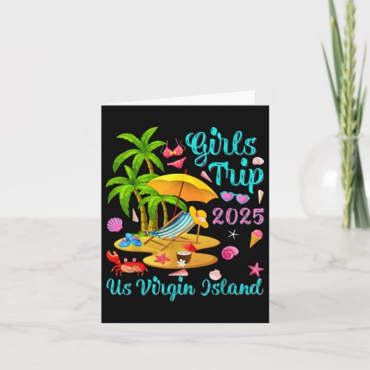 Us Virgin Island Summer Vacation Girls Trip 2025  カード (正面)