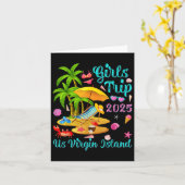Us Virgin Island Summer Vacation Girls Trip 2025  カード (黄色い花)