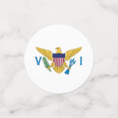 US Virgin Islands Confetti, party, V Islands Flag コンフェッティ (スモール正面)