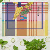 US Virgin Islands Flag St. Thomas USVI Madras キッチンタオル (折り畳み)