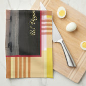 US Virgin Islands Sunset USVI Madras キッチンタオル (四つ折り)