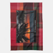 US Virgin Islands USVI Sunset Madras  キッチンタオル (縦)