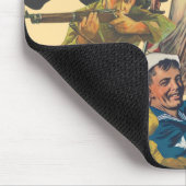 US WW1 propaganda poster mash-up マウスパッド (コーナー)