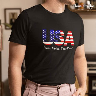 USAあなたの声あなたの投票の政治者達 トライブレンドTシャツ