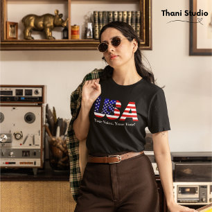 USAあなたの声あなたの投票選挙政治女性 トライブレンドTシャツ