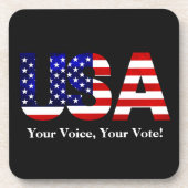 USAあなたの声あなたの投票選挙政治 コースター (正面)