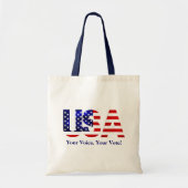 USAあなたの声あなたの投票選挙政治 トートバッグ (正面)