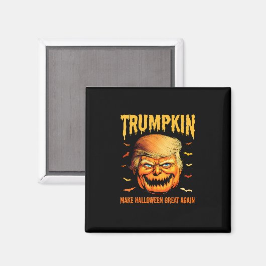 Usaおもしろい Pumpkin Trumpkinハロウィーン素晴らし Ag マグネット (正面/裏面)