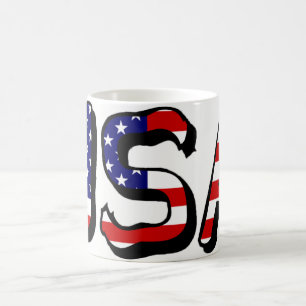 USAがUSフラグに重ねクラシックられたMug cn コーヒーマグカップ
