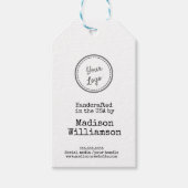 USAで素朴手作りロゴを追加 ギフトタグ (正面)