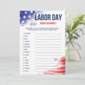 USAの労働日ゲーム子供へ単語スクランブル (スタンド正面)