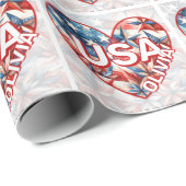 USAの名前の追加 ラッピングペーパー (ロールコーナー)